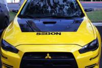 Seibon Carbon - Seibon TS-style carbon fiber hood for 2008-2012 Mitsubishi Lancer EVO X - Image 4