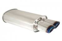 Megan Racing - Megan Racing Exhaust Muffler: O-VA Muffler (Dual Oval Burnt Tips) - Image 1