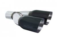 Megan Racing Exhaust Muffler: Universal Twin Black Chrome 3.5 Inch Tips (2.5 inch piping) Driver Side