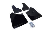 Rally Armor 2003-2008 Subaru Forester UR Black Mud Flap w/ Grey Logo