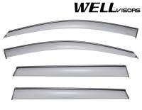 WellVisors Side Window Deflectors Jeep Cherokee 14-21 With Black Trim