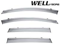 WellVisors Side Window Deflectors Nissan Murano 15-19 with Chrome Trim