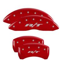 MGP Caliper Covers Red finish, Silver RT1 (Truck) for 2011-2019 Dodge Challenger / 2011-2019 Dodge Charger