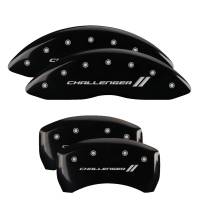 MGP Caliper Covers Black finish, Silver Challenger ll for 2011-2019 Dodge Charger / 2011-2019 Dodge Challenger