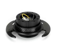 NRG Innovations - NRG Innovations Quick Release Kit Gen 3.0 - Black Body / Carbon Fiber Ring w/ Carbon Fiber Handles - Image 3