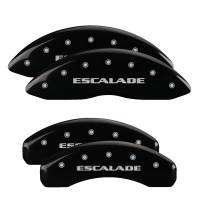 MGP Caliper Covers Black finish, Silver Escalade for 2007-2020 Cadillac Escalade ESV / 2007-2013 Cadillac Escalade EXT / 2007-2020 Cadillac Escalade