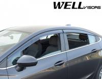 WellVisors - WellVisors Side Window Deflectors Chevrolet Cruze 16-19 with Black trim - Image 5