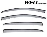 WellVisors Side Window Deflectors Volkswagen Golf MK6 5 Doors Hatchback 10-14 With Black Trim