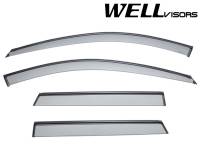 WellVisors Side Window Deflectors Audi A3 06-13 With Black Trim