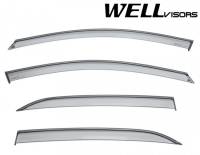 WellVisors Side Window Deflectors Chevrolet Equinox 2018+ with Black trim