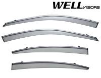 WellVisors Side Window Deflectors Subaru Legacy Sedan 10-14 With Chrome Trim