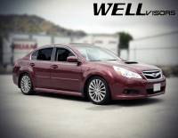 WellVisors - WellVisors Side Window Deflectors Subaru Legacy Sedan 10-14 With Chrome Trim - Image 3