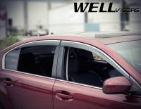 WellVisors - WellVisors Side Window Deflectors Subaru Legacy Sedan 10-14 With Chrome Trim - Image 5