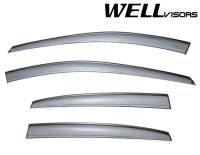 WellVisors Side Window Deflectors Subaru XV Crosstrek 13-17 With Black Trim