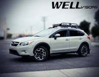 WellVisors - WellVisors Side Window Deflectors Subaru XV Crosstrek 13-17 With Black Trim - Image 3