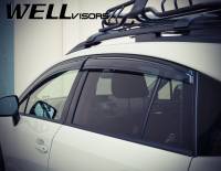 WellVisors - WellVisors Side Window Deflectors Subaru XV Crosstrek 13-17 With Black Trim - Image 7