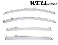 WellVisors Side Window Deflectors Cadillac CT6 Sedan 2016+ with Chrome Trim