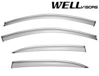 WellVisors Side Window Deflectors Chevrolet Malibu 13-15 With Chrome Trim