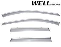 WellVisors Side Window Deflectors Subaru Outback 15-19 With Chrome Trim