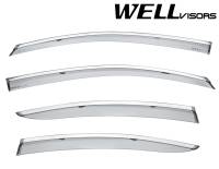 WellVisors Side Window Deflectors Subaru Legacy Sedan 2015-2019 with Chrome Trim