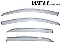 WellVisors Side Window Deflectors Volkswagen Jetta Sedan 06-10 With Chrome Trim