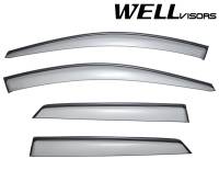 WellVisors Side Window Deflectors Mercedes Benz W164 ML320 ML350 ML450 ML500 ML550 06-11 With Black Trim