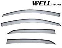 WellVisors Side Window Deflectors Volkswagen Jetta Sedan 06-10 With Black Trim