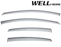 WellVisors Side Window Deflectors Dodge Dart 13-16 with Black Trim