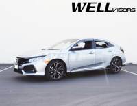 WellVisors - WellVisors Side Window Deflectors Honda Civic Hatchback 2017+ with Black Trim - Image 7