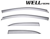 WellVisors Side Window Deflectors Suzuki Kizashi 10-14 with Black Trim