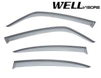 WellVisors Side Window Deflectors Suzuki SX4 Sedan 08-13 with Black Trim