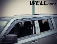 WellVisors - WellVisors Side Window Deflectors Jeep Patriot 07-17 With Black Trim - Image 5