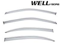 WellVisors Side Window Deflectors Nissan Maxima Sedan 2000-2003 with Chrome Trim