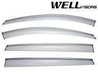 WellVisors Side Window Deflectors Mercedes Benz V251 R320 R350 R500 06-12 With Chrome Trim