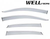 WellVisors Side Window Deflectors Honda Civic Hatchback 2017+ with Chrome Trim