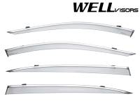 WellVisors Side Window Deflectors BMW F02 7-Series 740Ld 740Li 750Li 760Li 09-15 with Chrome Trim