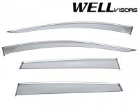 WellVisors Side Window Deflectors Honda CRV 2017-2022 with Chrome Trim