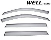 WellVisors Side Window Deflectors BMW E70 F15 X5 07-17 With Black Trim