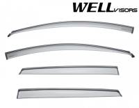 WellVisors Side Window Deflectors Hyundai Accent 2012-2017 Hatchback with black trim