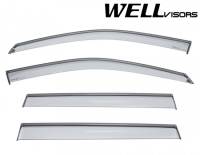 WellVisors Side Window Deflectors Jeep Compass 2017+ with Black Trim