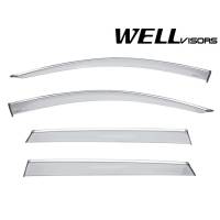 WellVisors Side Window Deflectors Audi Q7 2016 With Chrome Trim