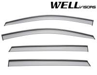 WellVisors Side Window Deflectors Mercedes Benz W246 B-Class 14-17 with Black Trim