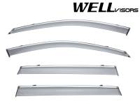 WellVisors Side Window Deflectors Volvo XC90 16-21 with Chrome Trim