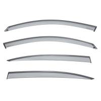 WellVisors Side Window Deflectors BMW E90 3-Series Sedan 06-11 with black trim