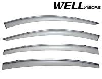 WellVisors Side Window Deflectors Mazda 6 Sedan 14-17 With Chrome Trim