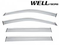 WellVisors Side Window Deflectors Jeep Compass 2017+ with Chrome Trim