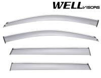 WellVisors Side Window Deflectors Jeep Cherokee 14-21 With Chrome Trim