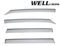 WellVisors Side Window Deflectors Jeep Renegade 15-21 with black trim