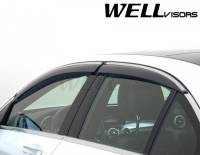 WellVisors - WellVisors Side Window Deflectors Mercedes Benz W205 C300 C400 C-Class 15-20 Sedan with Chrome Trim - Image 5