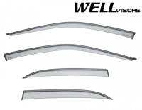 WellVisors Side Window Deflectors Mazda Prot�g� Sedan 99-03 with Black Trim